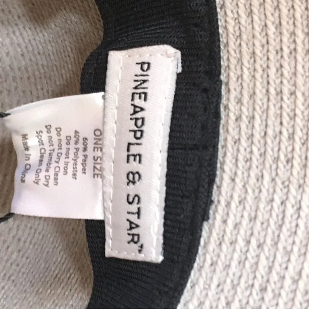 NEW WITH TAGS PINEAPPLE‎ AND STAR THE MAURES HAT IN MIDNIGHT GRAY